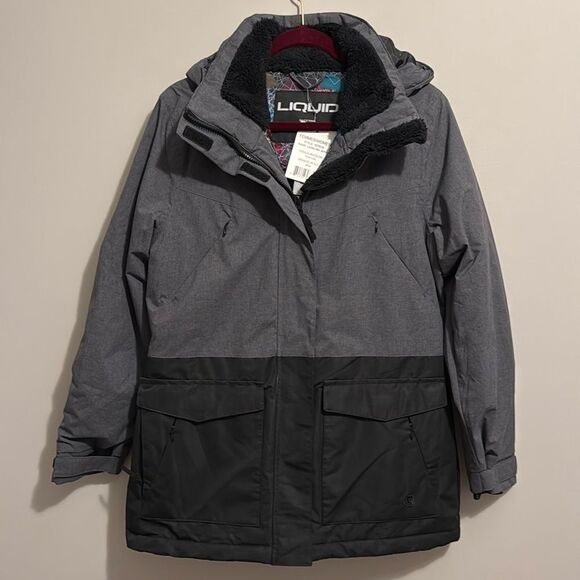 Grey and Black Liquid Ski Jacket Size Medium - Picture 1 of 11